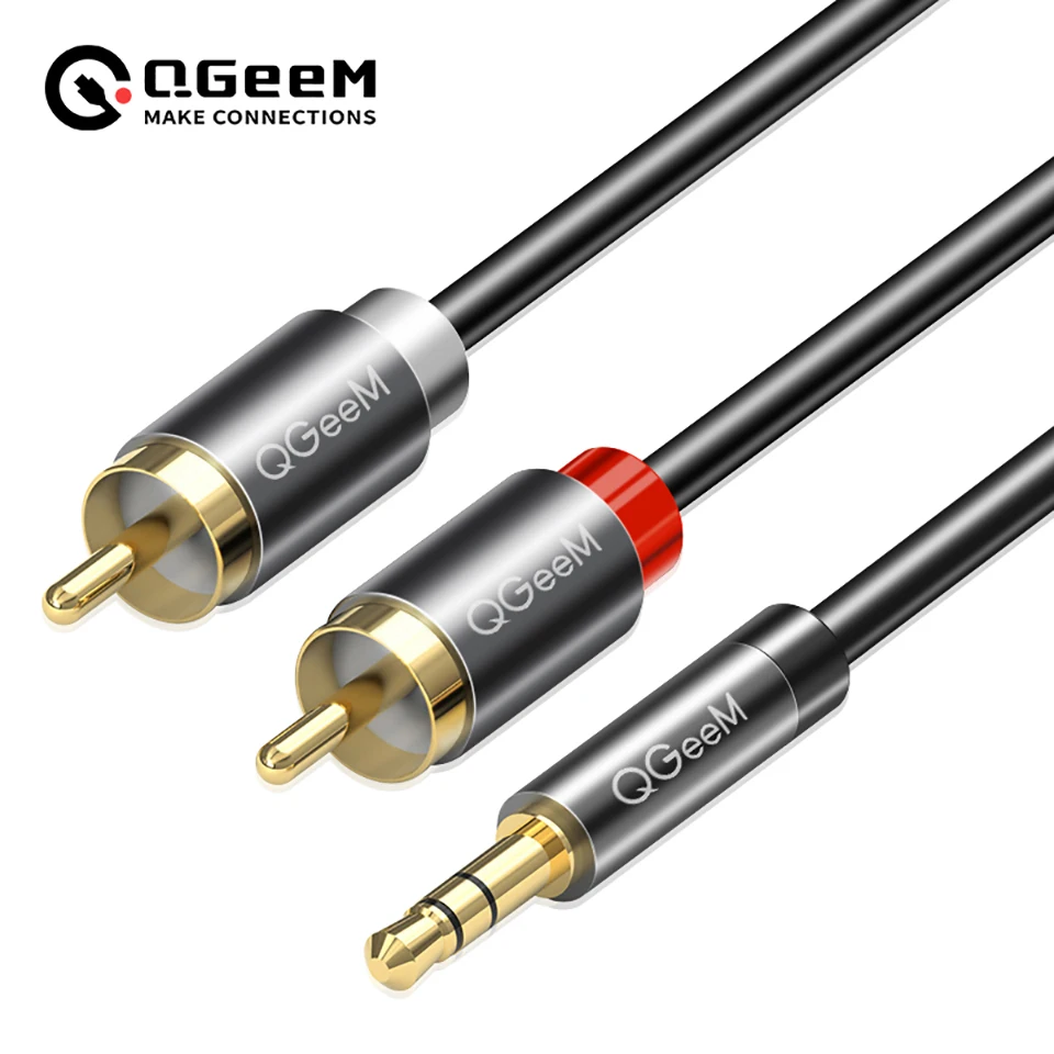 Home Cinema Amplifier - QGeeM RCA Cable 2RCA to 3.5