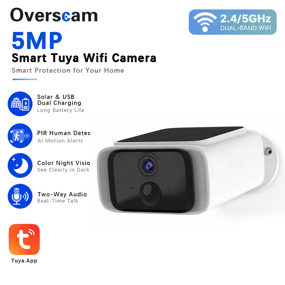 Home Cinema Sony - Tuya 5MP Solar Security Camera Wireless