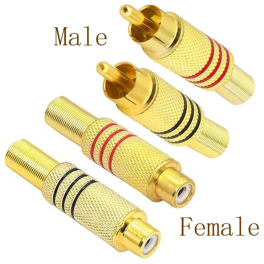 Home Cinema Amplifier - 4PCS RCA Plug Gold Plated Solder