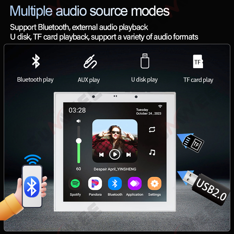 4 Inch Android 11 Tuya Smart H - Home Cinema Bluetooth 评论和价格
