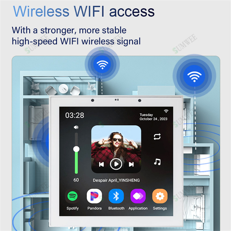 4 Inch Android 11 Tuya Smart H - Home Cinema Bluetooth 评论和价格