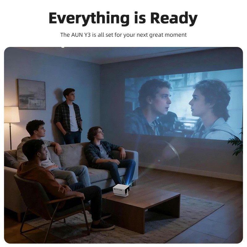AUN Y3 Projector Portable Home - Home Cinema Cabasse 评论和价格