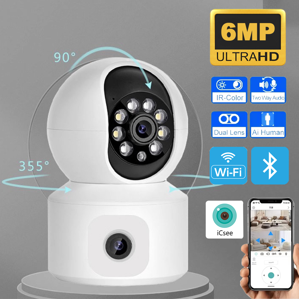 6MP ICSEE WiFi IP Camera Dual  - Home Cinema Sony 评论和价格