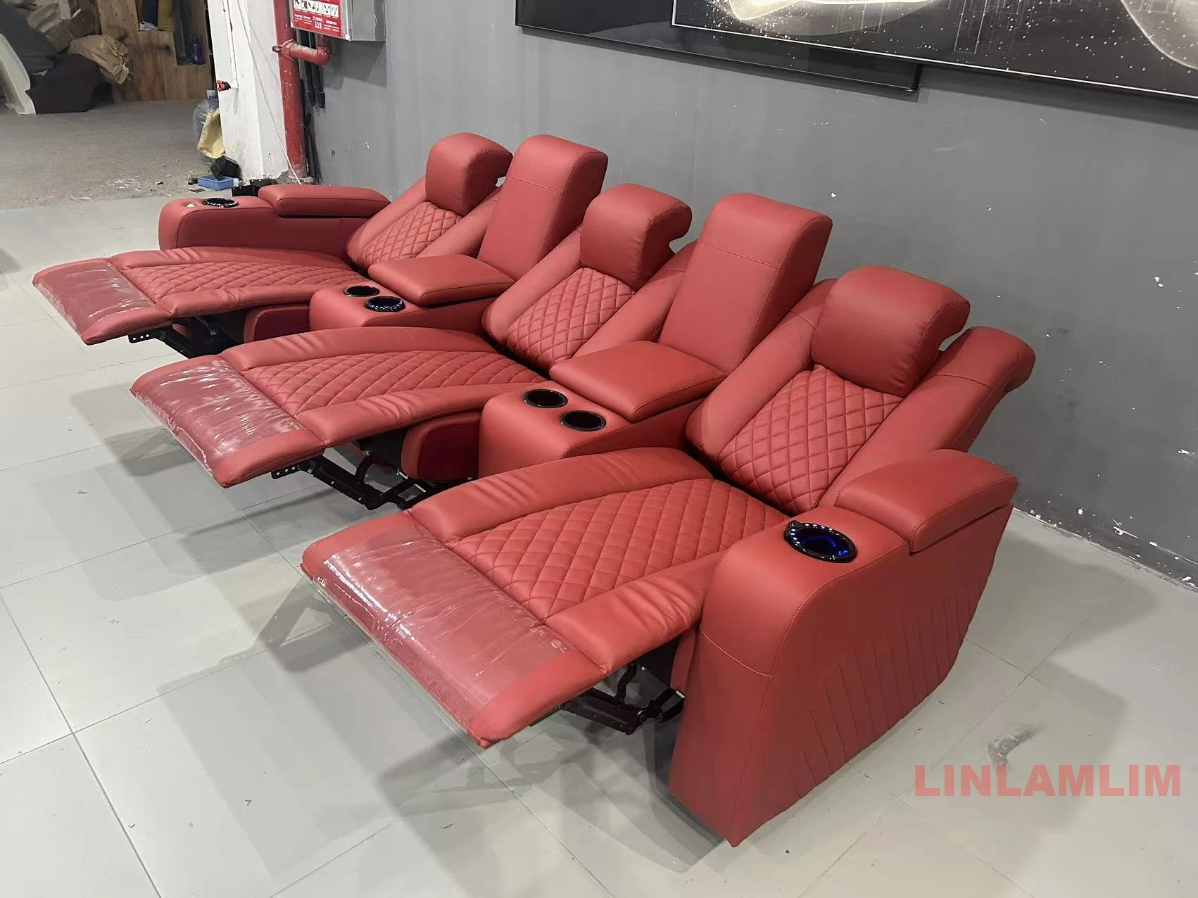 Linlamlim Luxury 3-Seat Reclin - Home Cinema Center 评论和价格