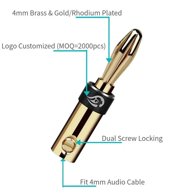 Banana Plug Connectors 4mm Aud - Home Cinema Hifi 评论和价格
