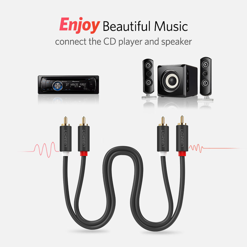 UGREEN 2RCA to 2 RCA Male to M - Home Cinema Amplifier 评论和价格