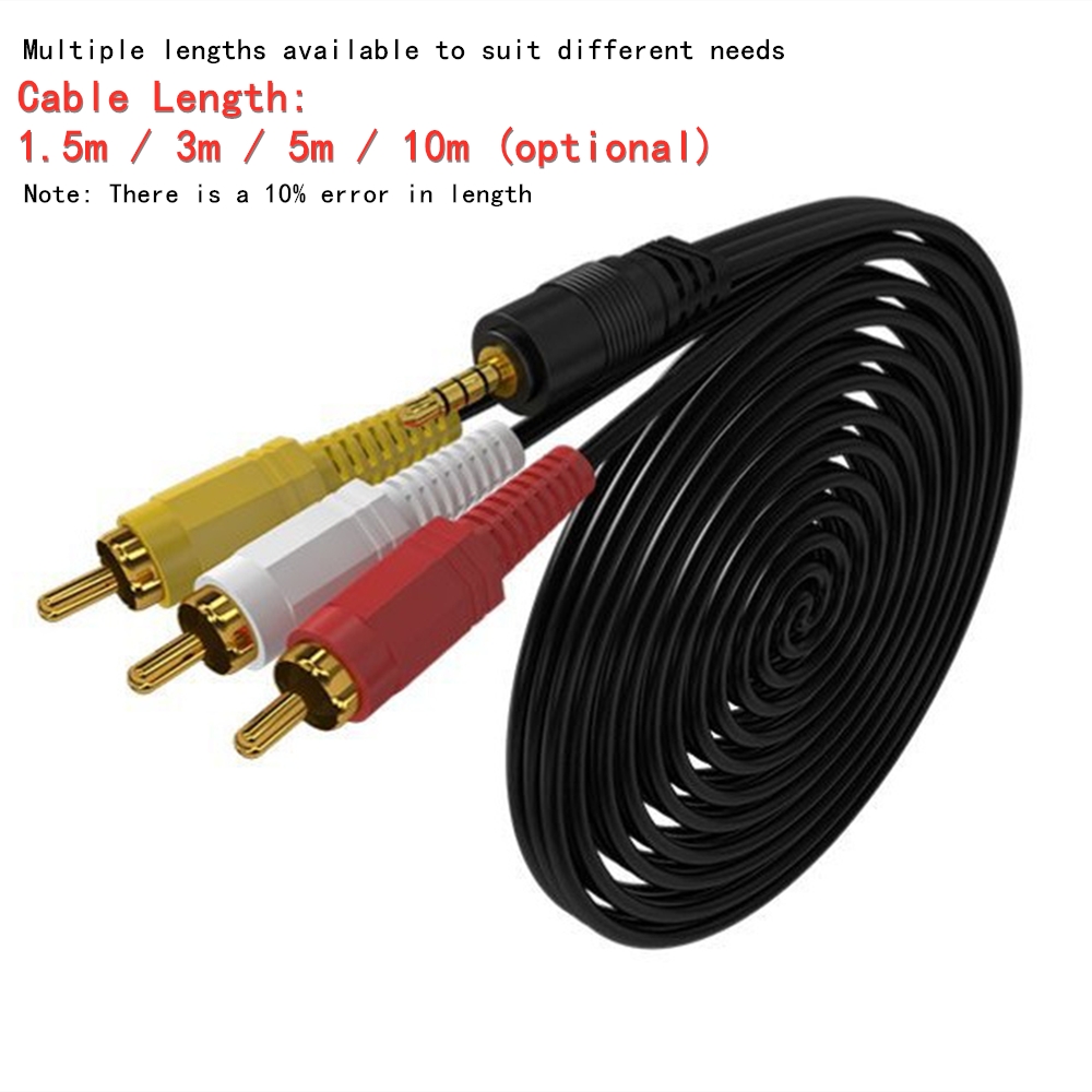 3.5mm to 3 RCA Audio Video Cab - Home Cinema Player 评论和价格