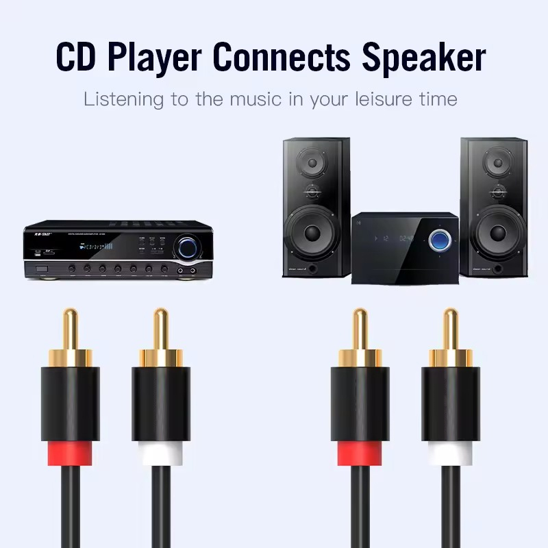 HIFI Stereo RCA Cable 2RCA to  - Home Cinema Amplifier 评论和价格