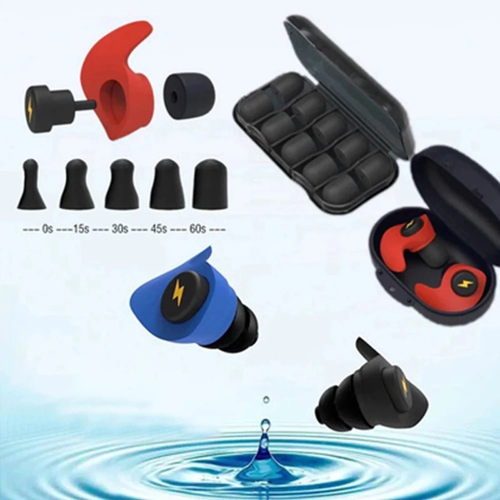 Sleep Silicone Ear Plugs Black - Noise Isolating Pad 评论和价格