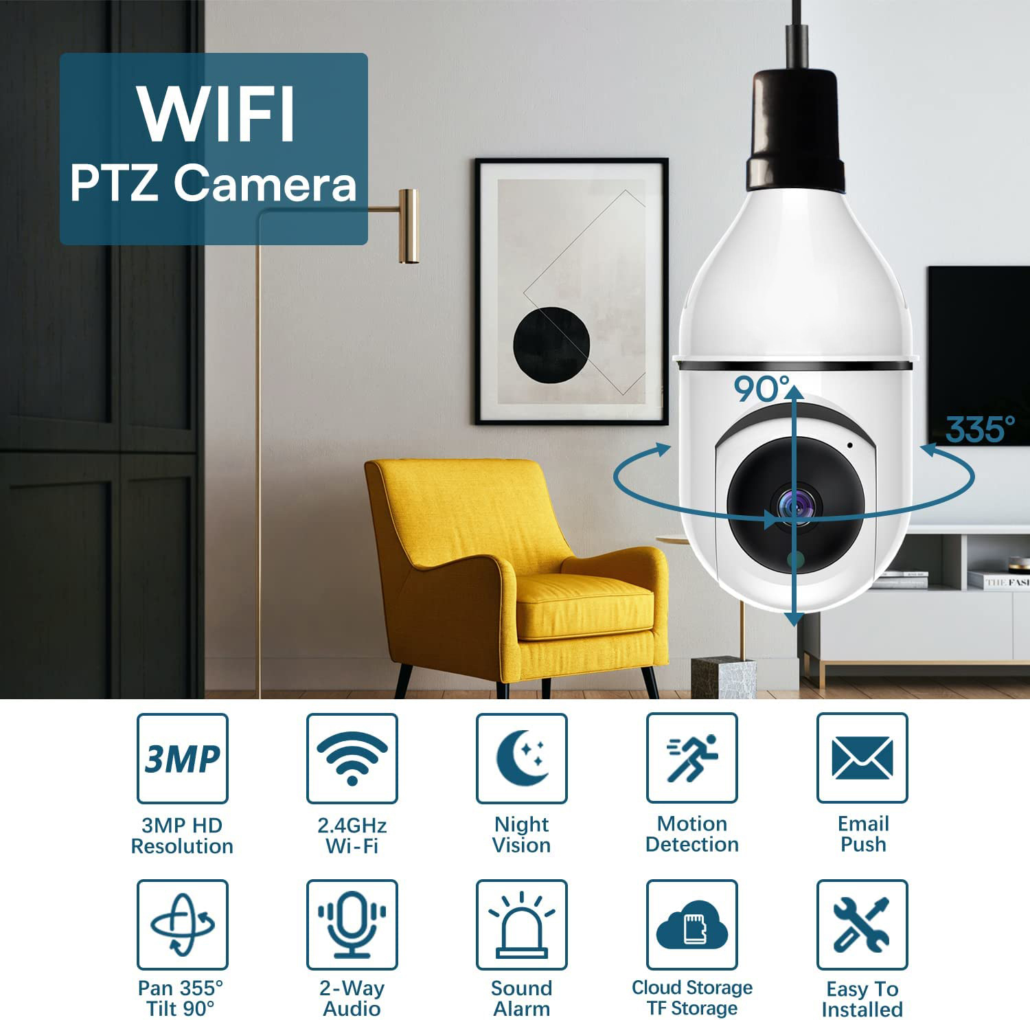 Smart E27 Bulb Camera Wifi Wir - Home Cinema Sony 评论和价格