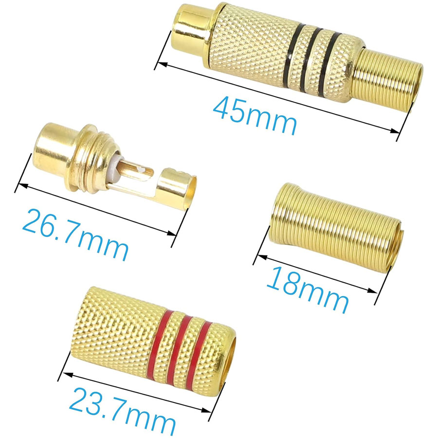 4PCS RCA Plug Gold Plated Sold - Home Cinema Amplifier 评论和价格