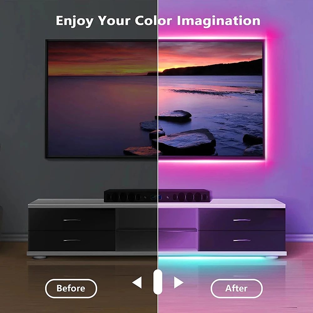 RGB Led Strip Light Bluetooth  - Ambient Light Strip Tv 评论和价格